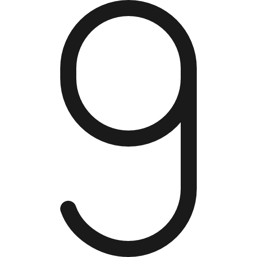 Number nine icon, line style, from Ultimate free icons