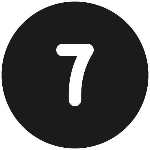 Number seven circle bold icon, bold style, from Ultimate free icons
