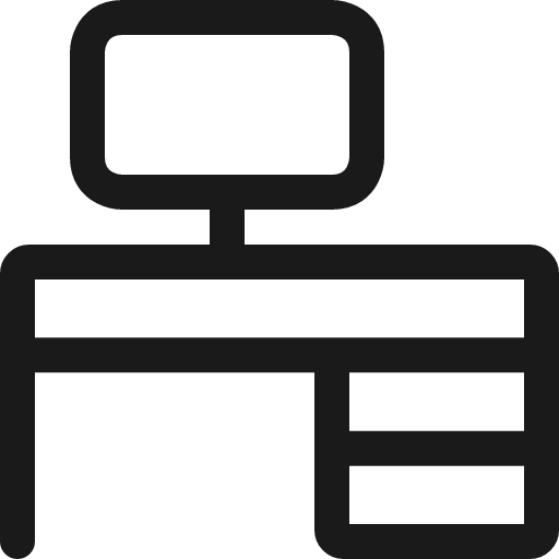 Office desk 2 icon, line style, from Ultimate free icons