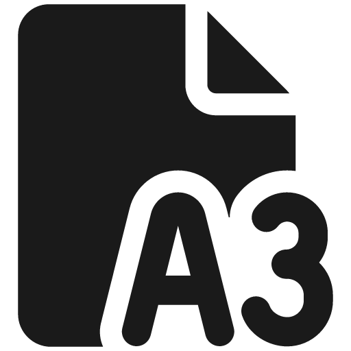 Paper sizes a3 bold icon, bold style, from Ultimate free icons