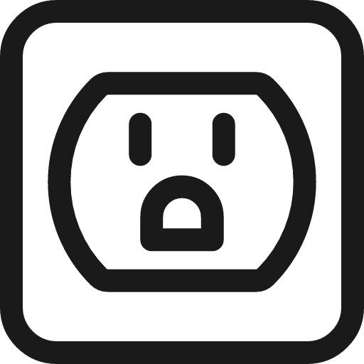 Power outlet type b icon, line style, from Ultimate free icons