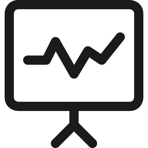 Presentation board graph icon, line style, from Ultimate free icons