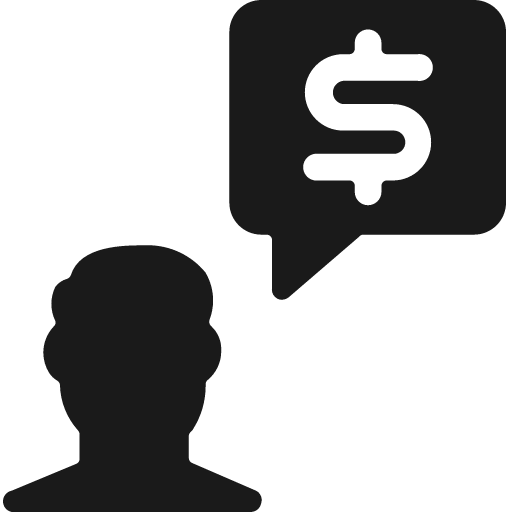 Profile man cash message bold icon, bold style, from Ultimate free icons