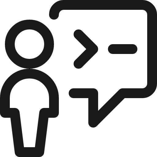 Programming user chat icon, line style, from Ultimate free icons