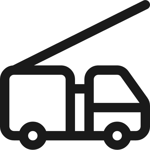 Public service firefighter truck 1 icon, line style, from Ultimate free icons