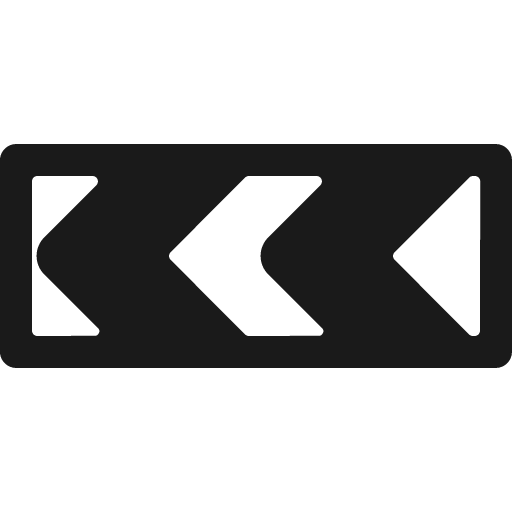 Road sign turn left bold icon, bold style, from Ultimate free icons