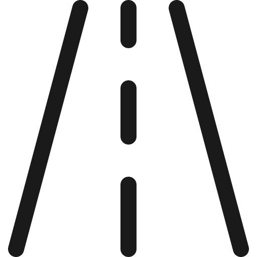 Road straight icon, line style, from Ultimate free icons
