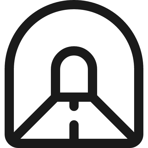 Road tunnel icon, line style, from Ultimate free icons