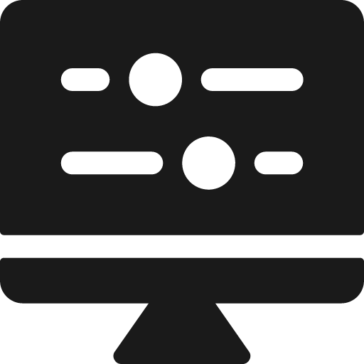 Settings slider desktop horizontal bold icon, bold style, from Ultimate free icons
