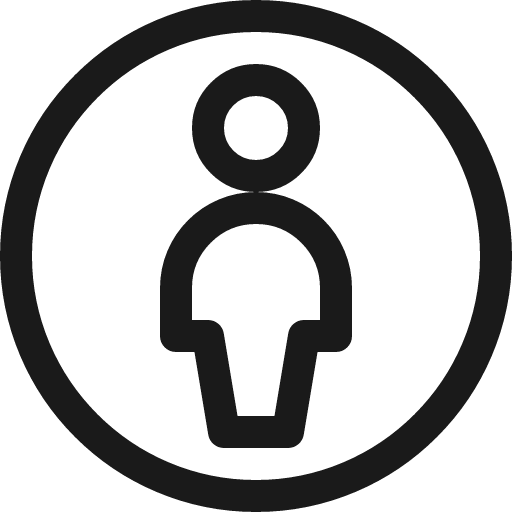 Single neutral circle icon, line style, from Ultimate free icons