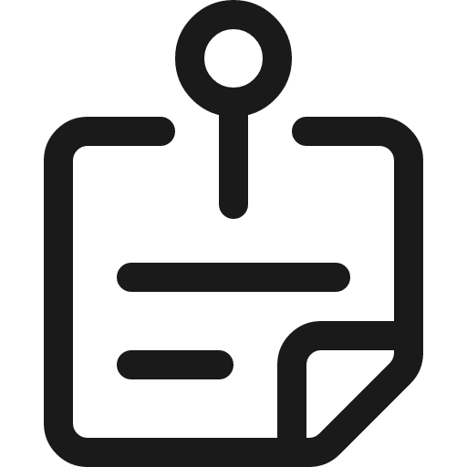Task list pin icon, line style, from Ultimate free icons