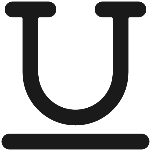 Text underline bold icon, bold style, from Ultimate free icons
