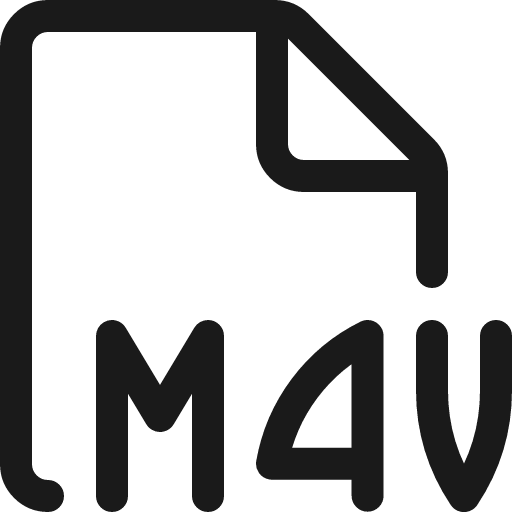 Video file m 4 v icon, line style, from Ultimate free icons