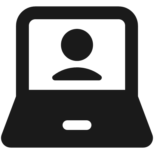 Work from home laptop meeting bold icon, bold style, from Ultimate free icons
