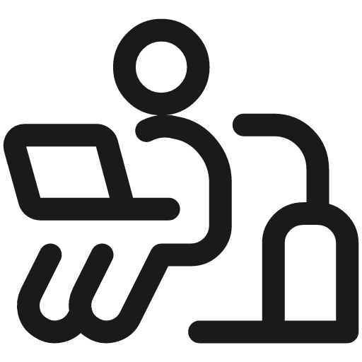 Work from home user sofa icon, line style, from Ultimate free icons