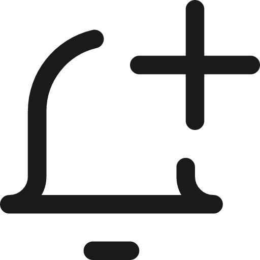 Add bell notification icon, line style, from Streamline
