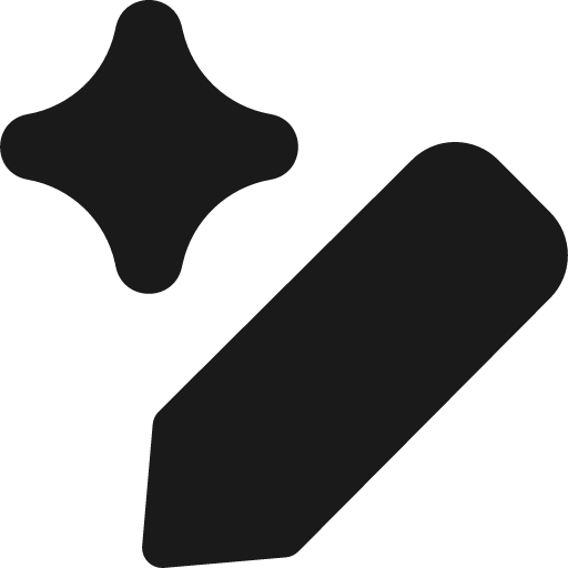 Ai edit spark solid icon, filled style, from Streamline