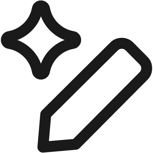 Ai edit spark icon, line style, from Streamline