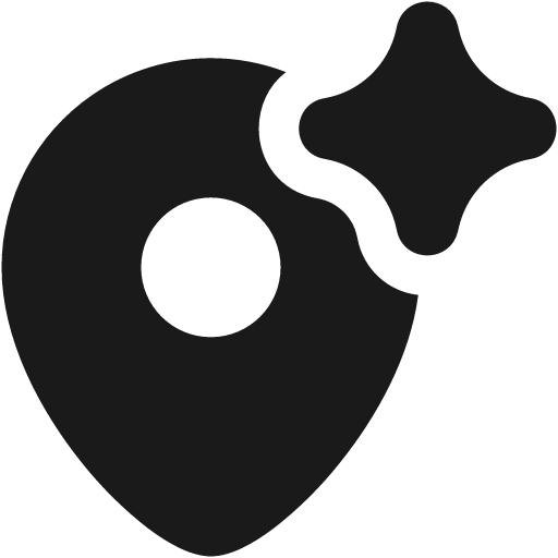 Ai navigation spark solid icon, filled style, from Streamline