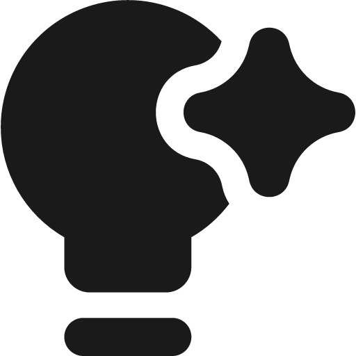 Ai technology spark solid icon, filled style, from Streamline