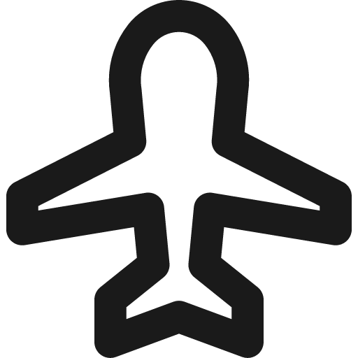 Airplane enabled remix icon, solid style, from Streamline