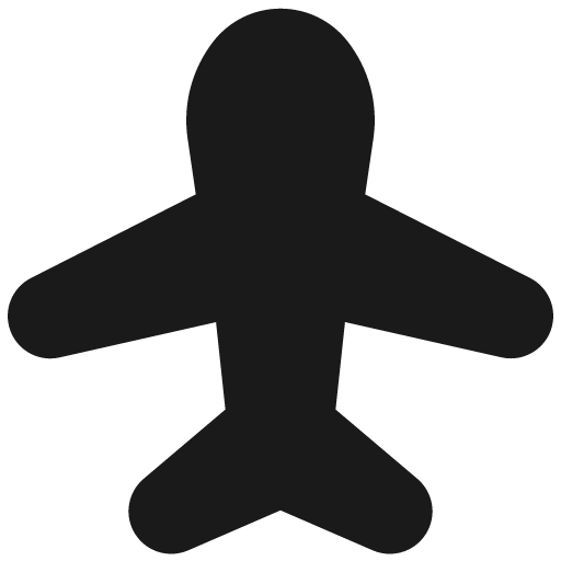 Airplane enabled solid icon, filled style, from Streamline
