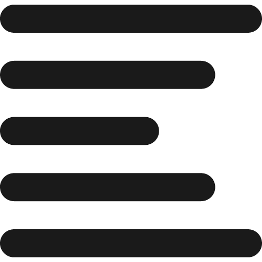 Align left solid icon, filled style, from Streamline