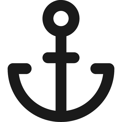 Anchor remix icon, solid style, from Streamline