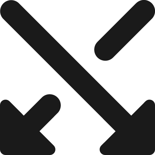 Arrow crossover down solid icon, filled style, from Streamline