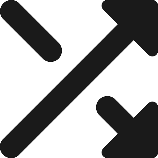 Arrow crossover right solid icon, filled style, from Streamline
