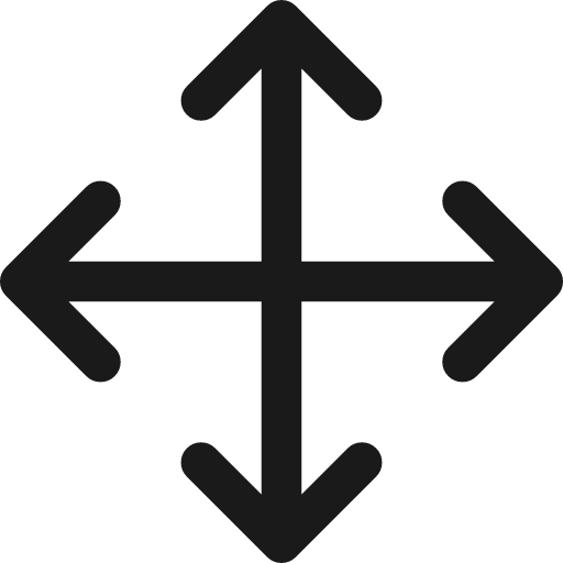 Arrow move icon, line style, from Streamline
