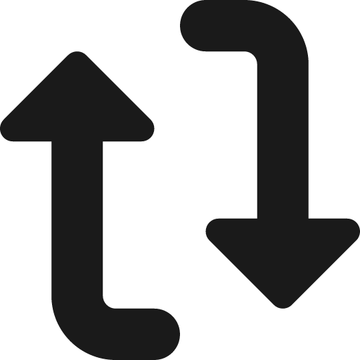 Arrow reload vertical 1 solid icon, filled style, from Streamline