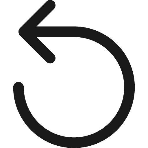 Arrow round left icon, line style, from Streamline