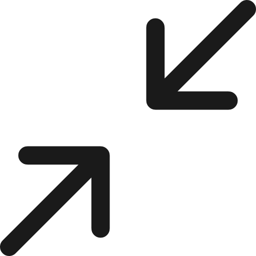 Arrow shrink diagonal 1 icon, line style, from Streamline