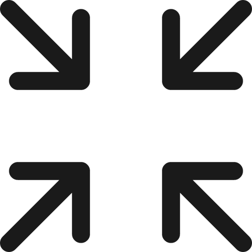 Arrow shrink icon, line style, from Streamline
