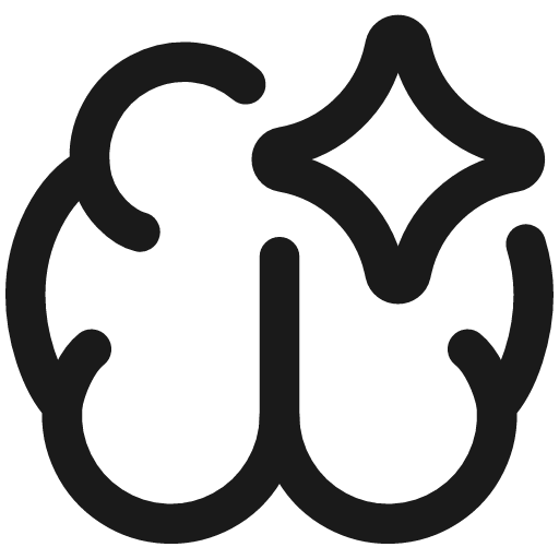 Artificial intelligence spark icon, line style, from Streamline