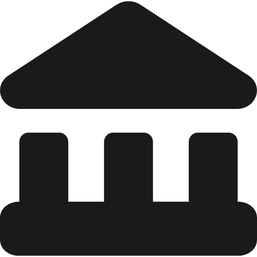 Bank solid icon, filled style, from Streamline
