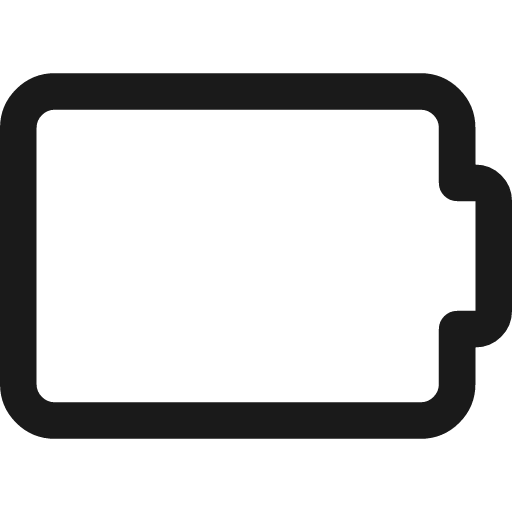 Battery empty 1 icon, line style, from Streamline