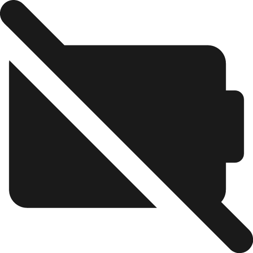 Battery empty 2 solid icon, filled style, from Streamline