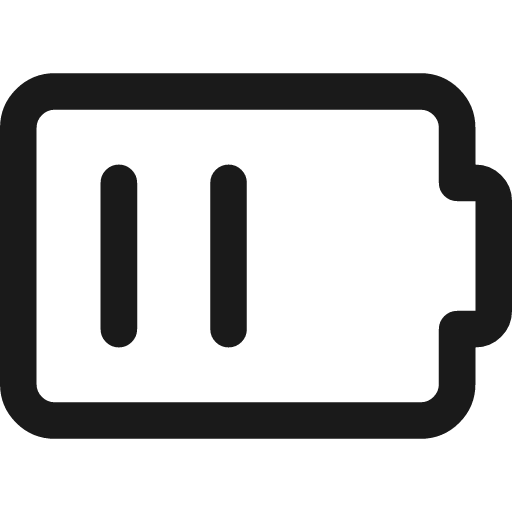 Battery medium 1 icon, line style, from Streamline