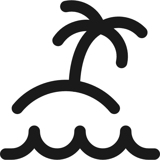 Beach icon, line style, from Streamline