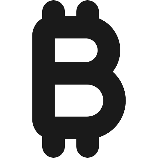 Bitcoin solid icon, filled style, from Streamline