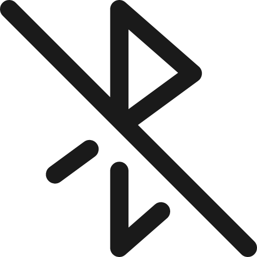 Bluetooth disabled icon, line style, from Streamline