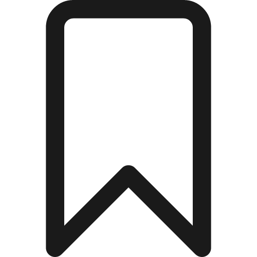 Bookmark icon, line style, from Streamline