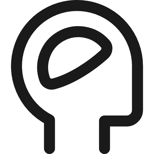 Brain cognitive icon, line style, from Streamline