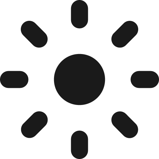 Brightness 1 solid icon, filled style, from Streamline