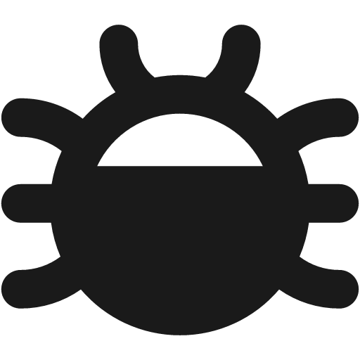 Bug solid icon, filled style, from Streamline