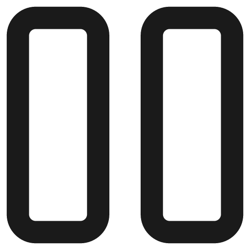 Button pause 2 remix icon, solid style, from Streamline