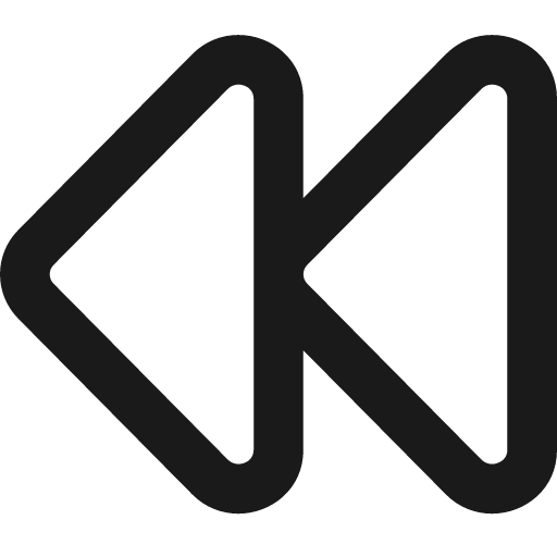 Button rewind 1 remix icon, solid style, from Streamline