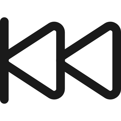 Button rewind 2 icon, line style, from Streamline